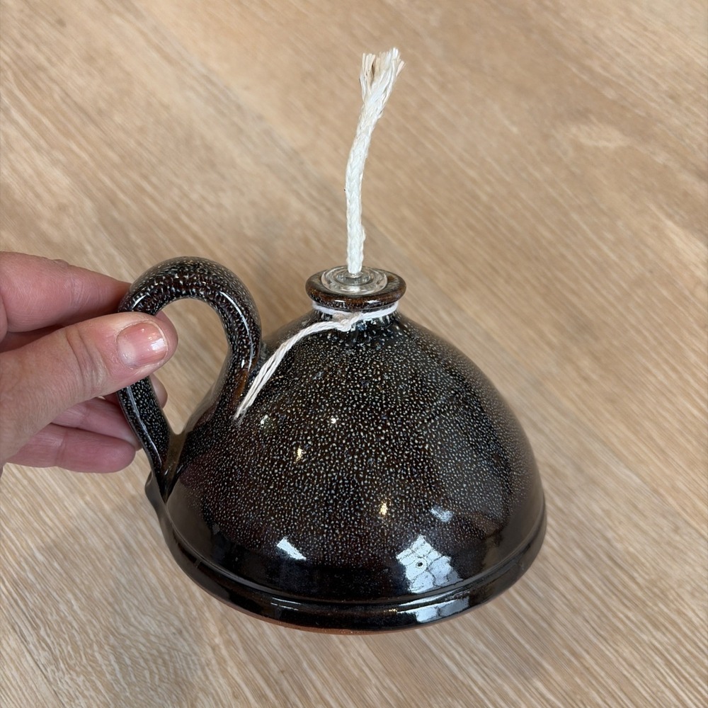 Whynot Pottery Drip Glaze Oil Candle With Handle - Picture 2 of 8